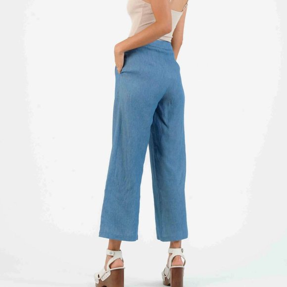 NWT lucca high waisted culottes denim large - Picture 2 of 9
